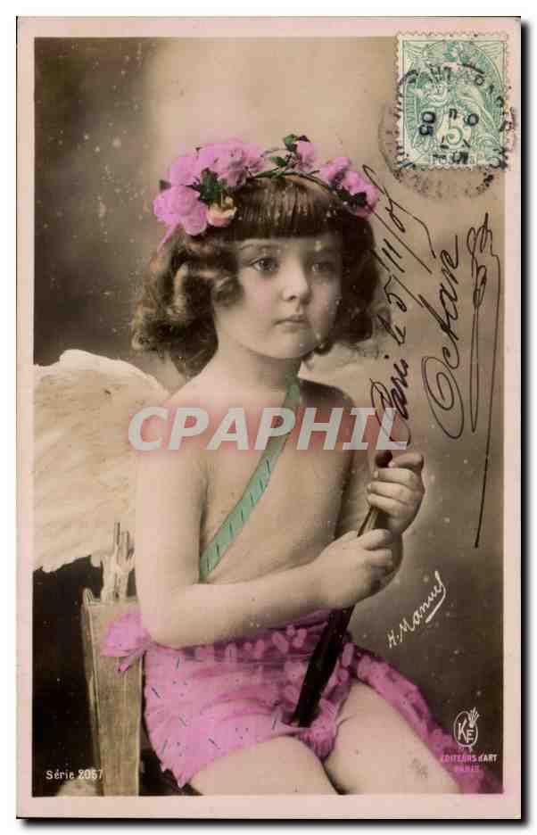 CPA Fantaisie Enfant Ange Angel