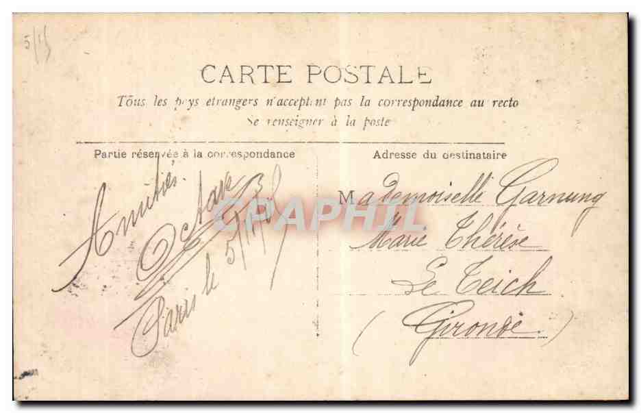 CPA Fantaisie Enfant Ange Angel — Rückseite