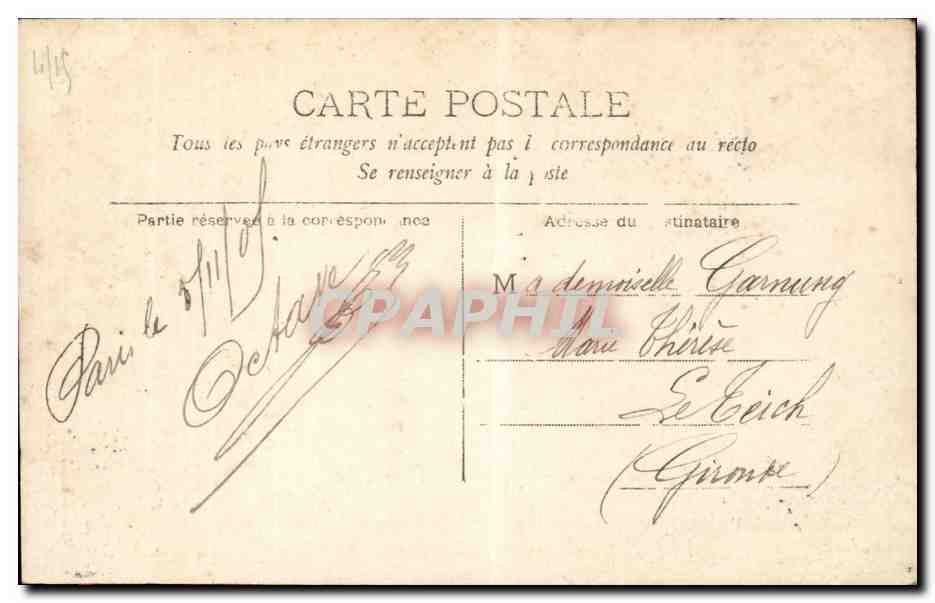 CPA Fantaisie Enfant Ange Angel — Rückseite