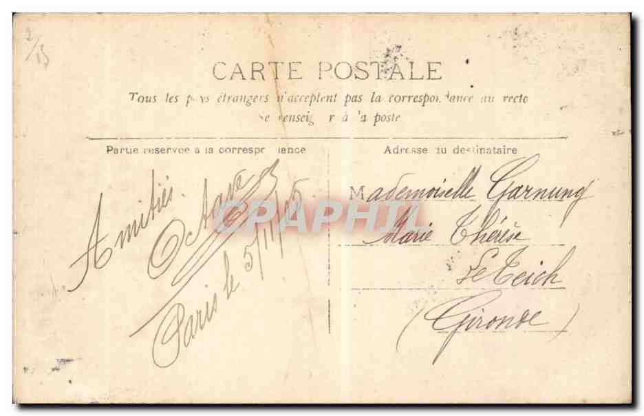 CPA Fantaisie Enfant Ange Angel — Rückseite