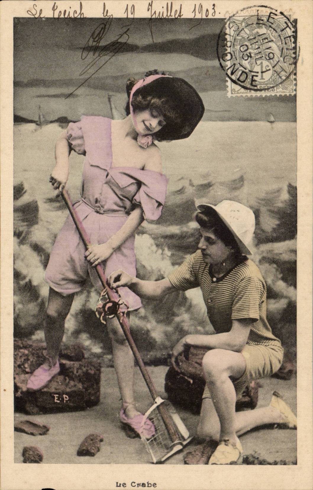 Der Krebs — Strandbild — E.P. (Verlag Paris)