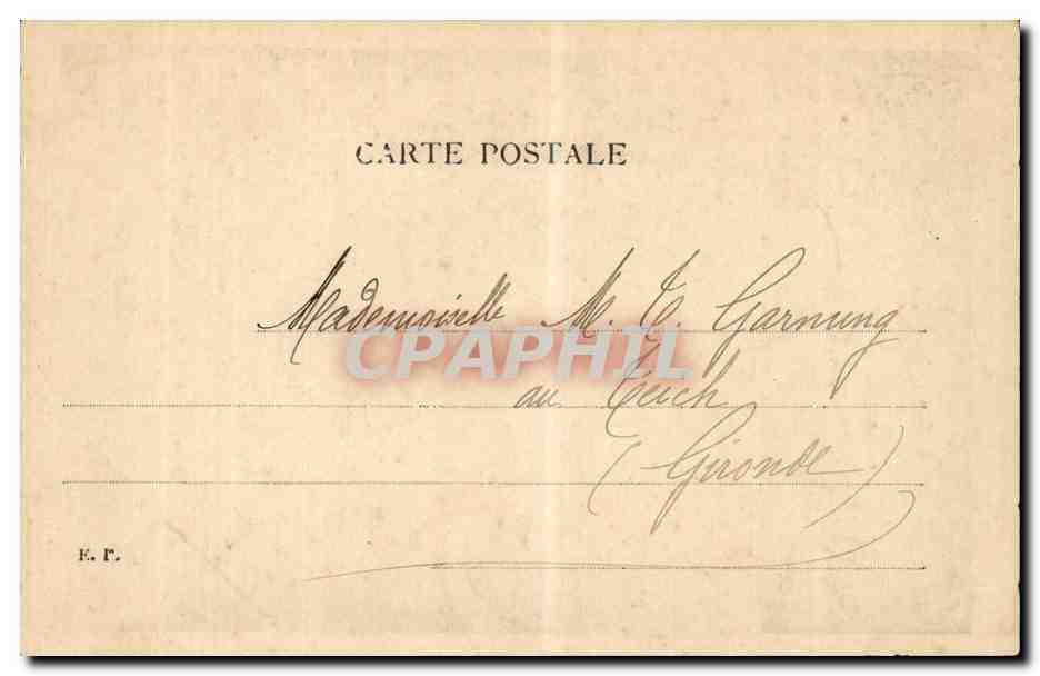 Le Crabe — scène de plage à Le Teich — Éditeur E.P. — Verso