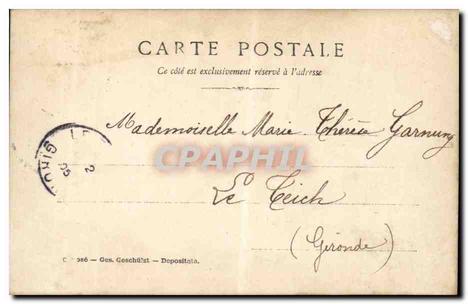 CPA Fantaisie Femme — Rückseite