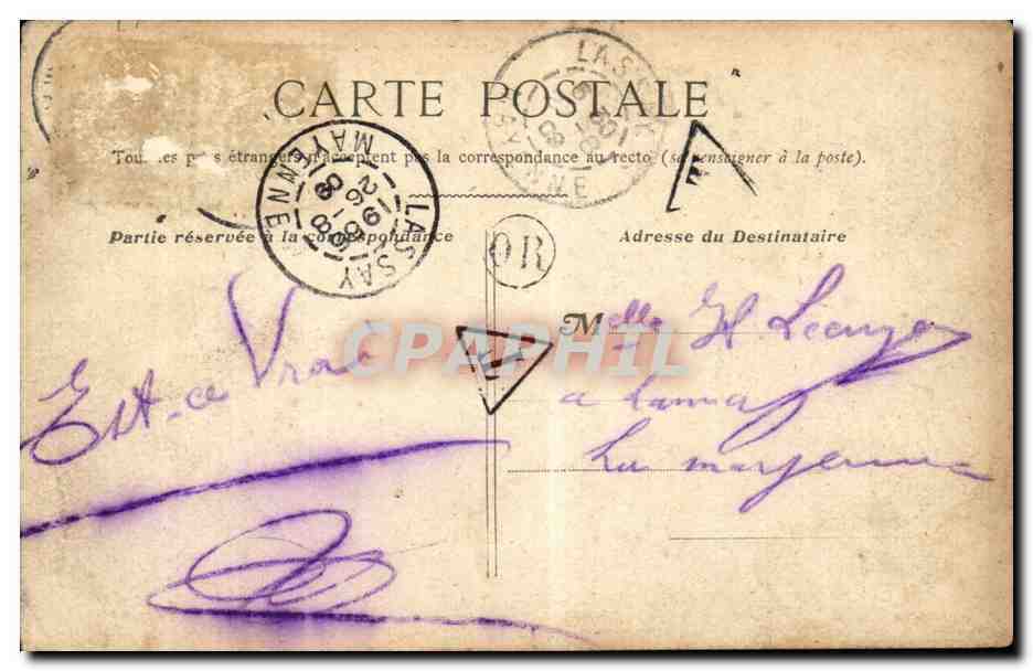 CPA Fantaisie Femme — Rückseite