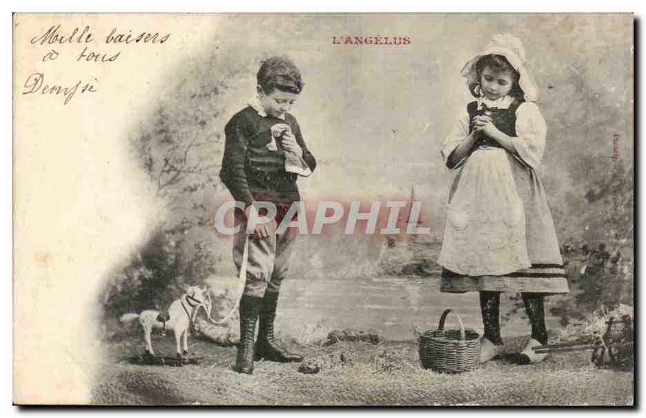 CPA Fantaisie Enfants L'angelus