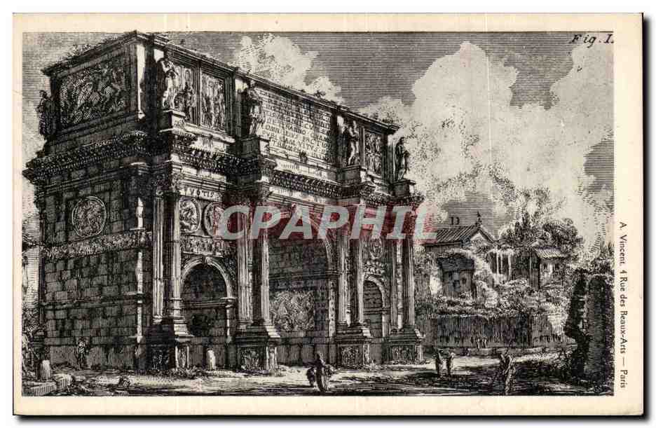 CPA Architecture Ville antique imaginaire