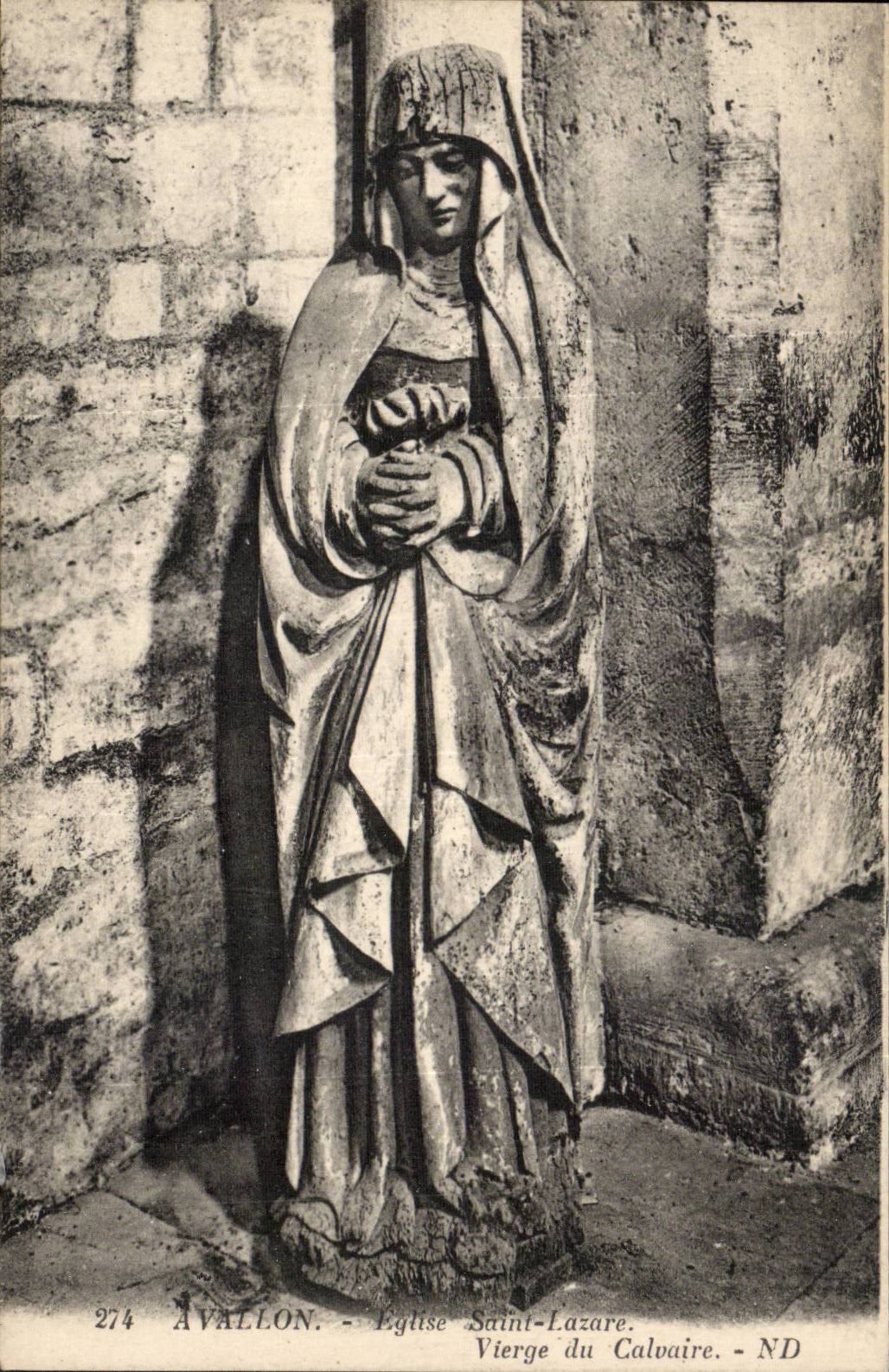 Avallon — Statue der Jungfrau vom Kalvarienberg — Kirche Saint-Lazare