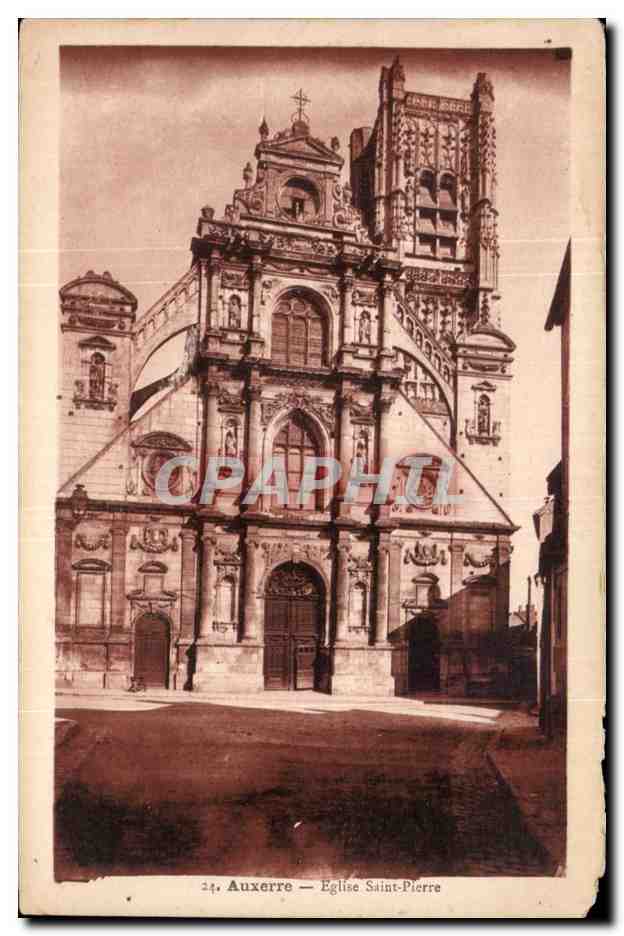 CPA Auxerre Eglise Saint Pierre