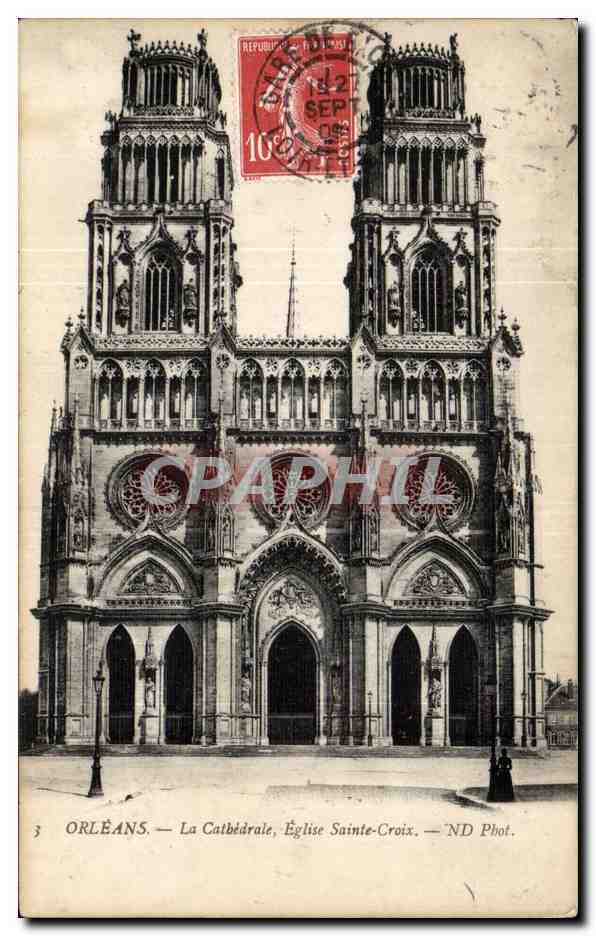 CPA Orleans La cathedrale Eglise Ste Croix 