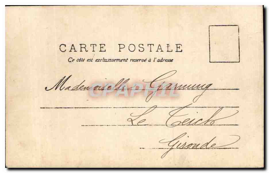 CPA Fantaisie Femme  — Rückseite