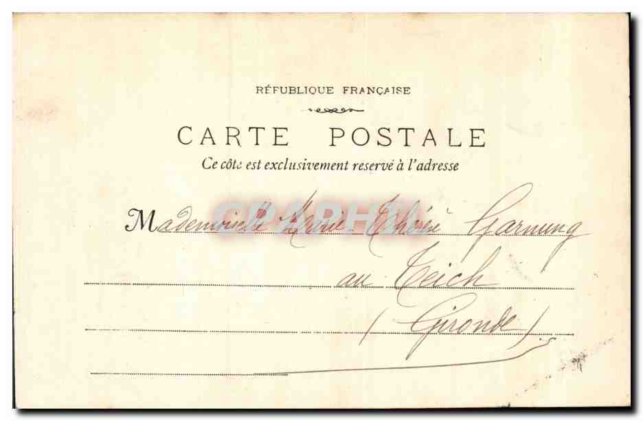 CPA Fantaisie Femme Arlesienne Folklore Costume — Verso