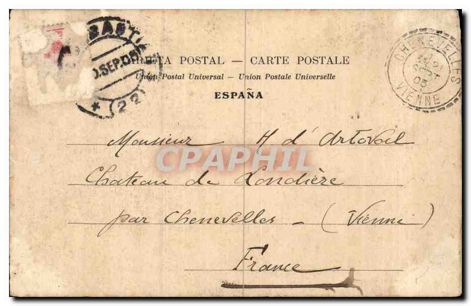 CPA Espagne Espana Spain San Sebastian Vista General de la concha desde Ygueldo — Back