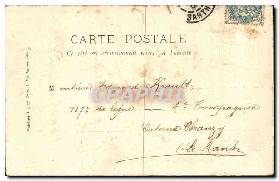 CPA Beynes la mairie et l'ecole — Back