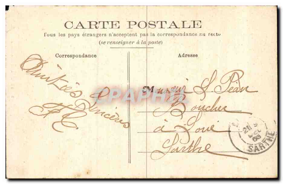 CPA Chateau de Courtangis pres Lannay — Back
