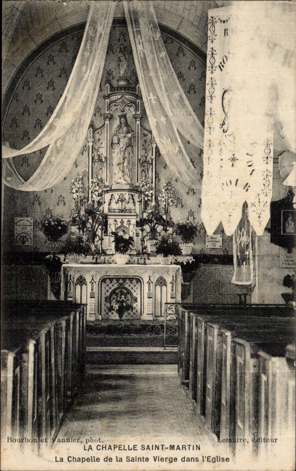 CPA la Chapelle Saint Martin La chapelle de la Sainte Vierge dans l'eglise
