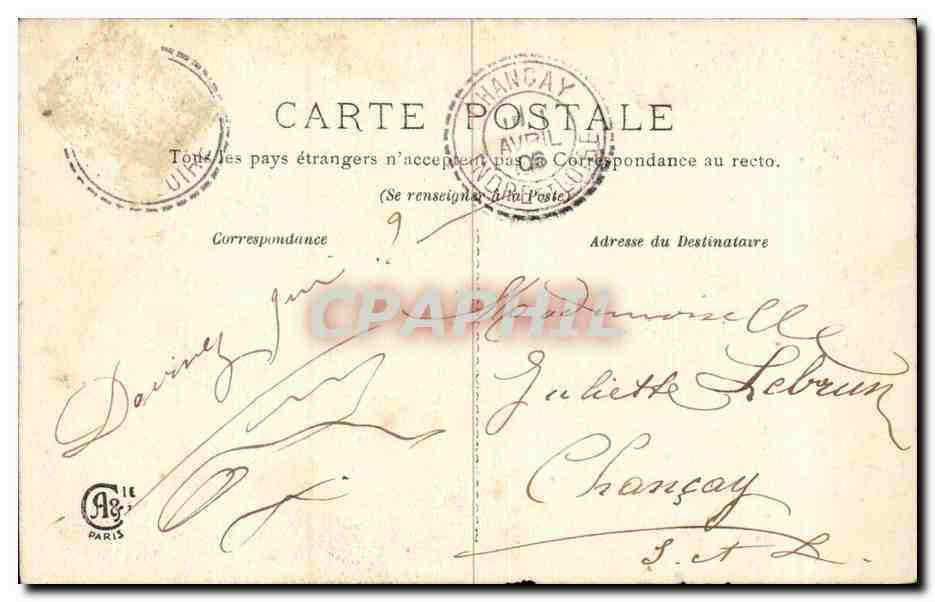 CPA Fantaisie 1er avril Livreur de poissons — Rückseite