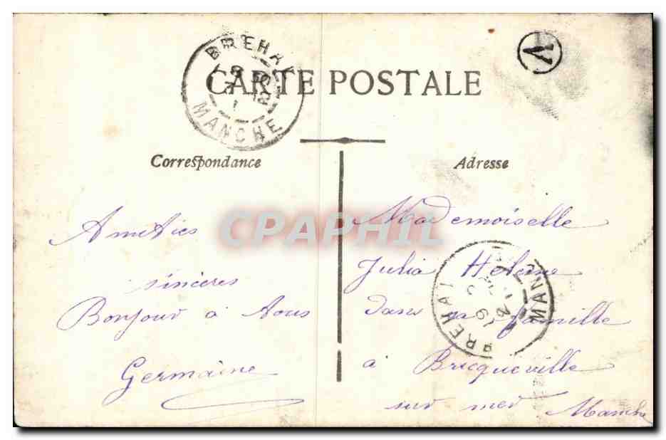 Couple amoureux — scène de tendresse — éditeur inconnu, n° 2130 — Verso