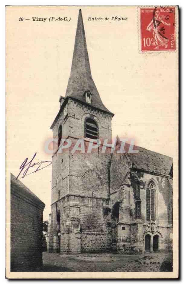 Yimy (P.-de-C.) — Entrée de l'Église — B. F., Paris