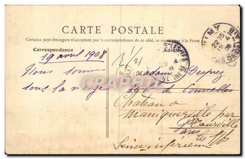 Yimy (P.-de-C.) — Entrée de l'Église — B. F., Paris — Verso