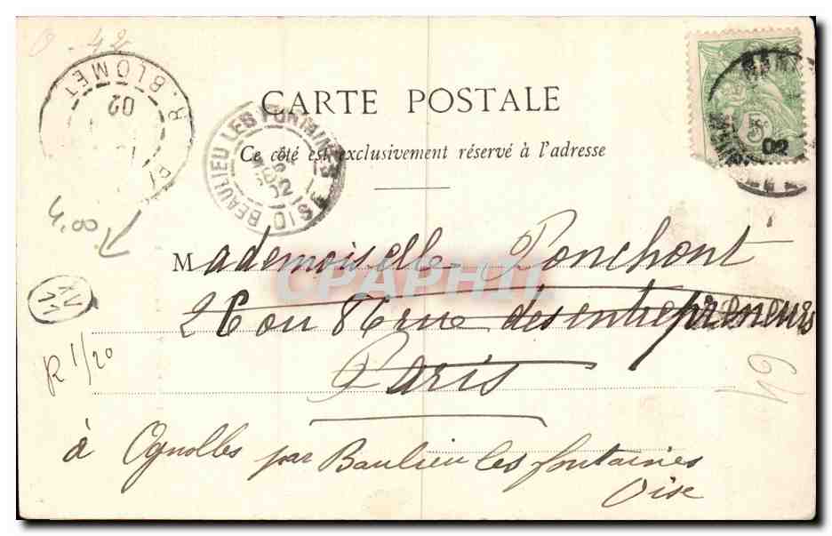 CPA Nancy Eglise St Epvre  — Verso