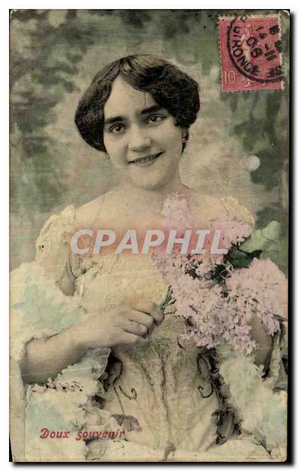 Lächelnde junge Frau — mit Lilienstrauß — veröffentlicht von C. P. R. (Nr. 10)