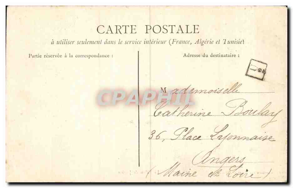 CPA Amiens Le palais de justice — Rückseite