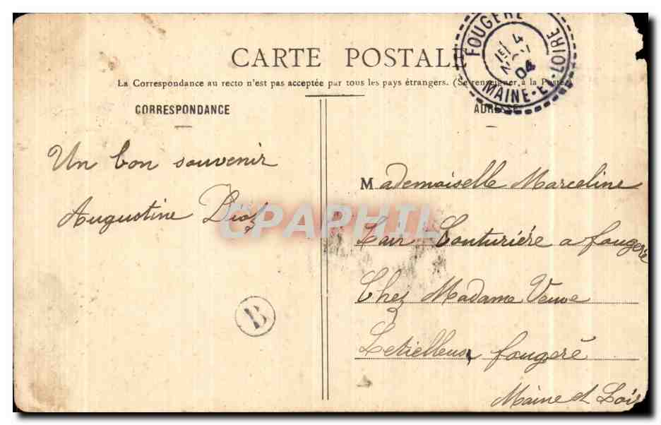 CPA Fantaisie Femme Ses fils telegraphiques — Rückseite