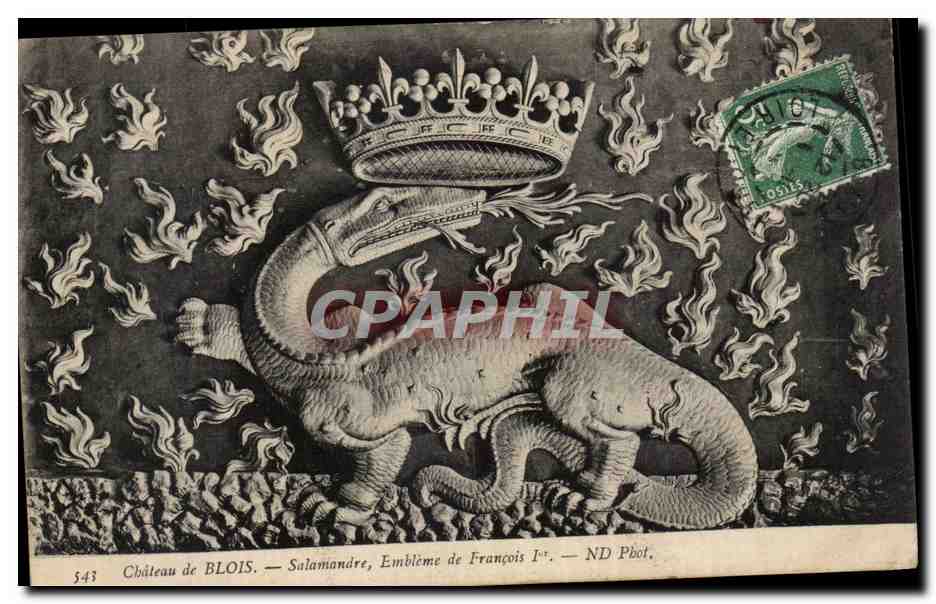 CPA Blois Chateau Salamandre Embleme de Francois 1er