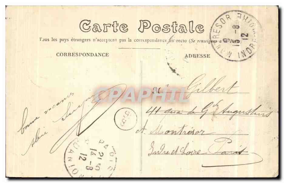 CPA Bourges Cathedrale Tympan du portail de la Sainte Vierge — Rückseite