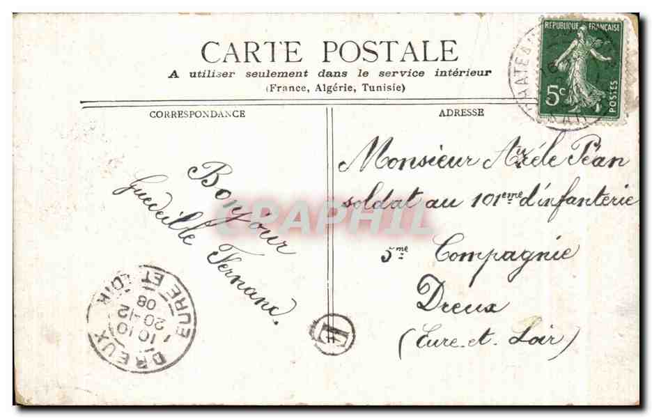 CPA Paris Arts et Metiers — Rückseite