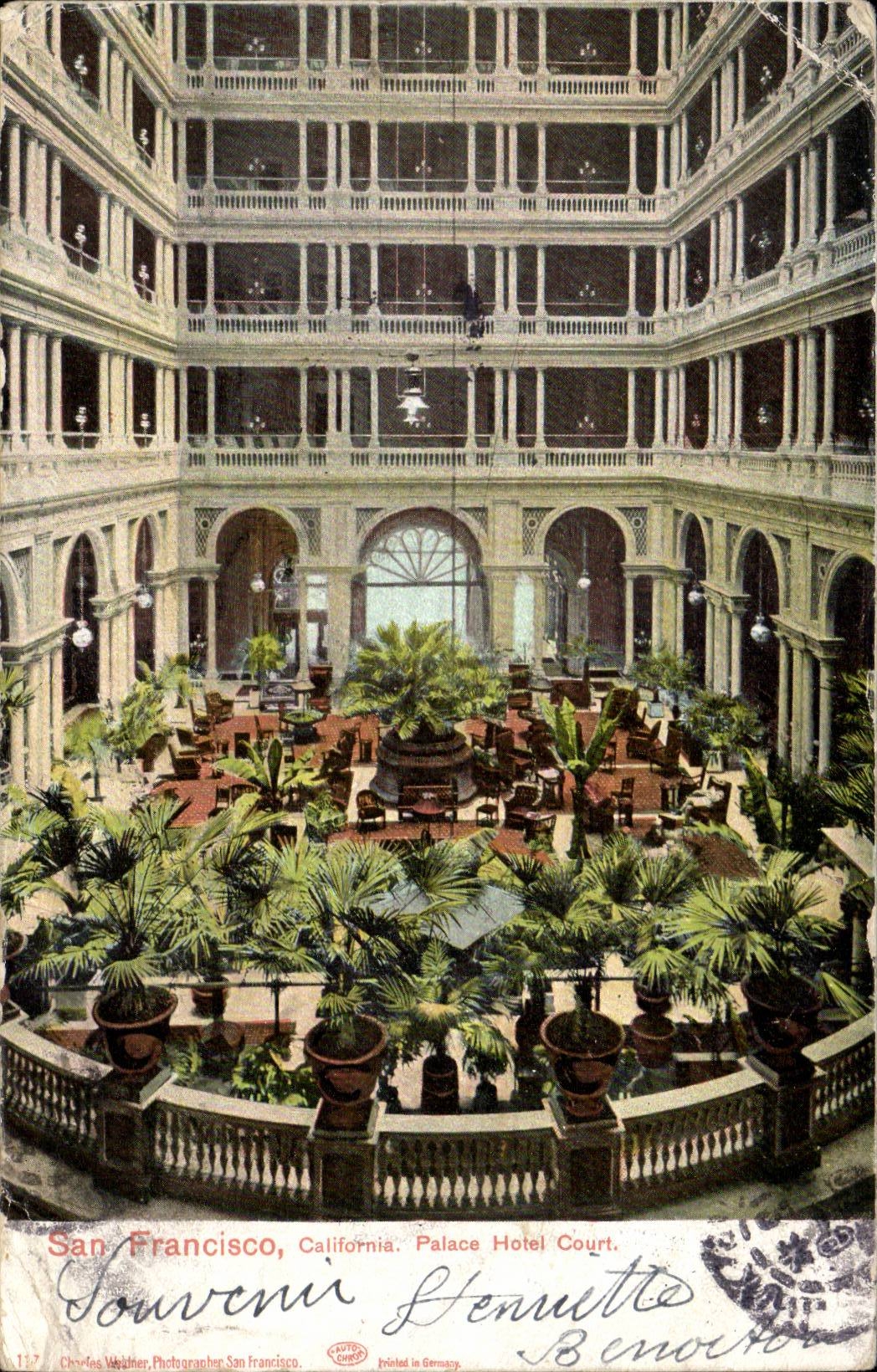 CPA Etats Unis San Francicso California Palace Hotel Court