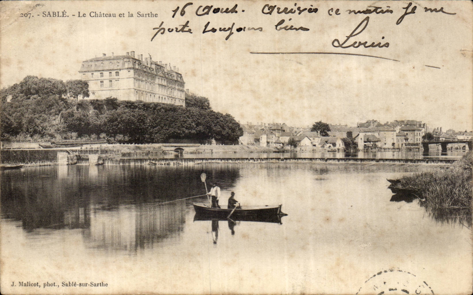 CPA Sable Le chateau et la SArthe