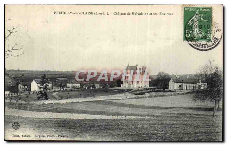 CPA Preuilly sur claise Chateau de malvoisine et ses environs