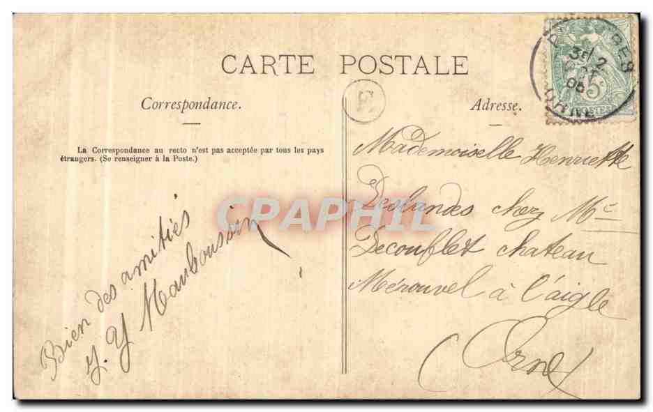 Femme en robe blanche parfumant une fleur — Bonne fête — éditeur anonyme, n° de série non visible — Rückseite