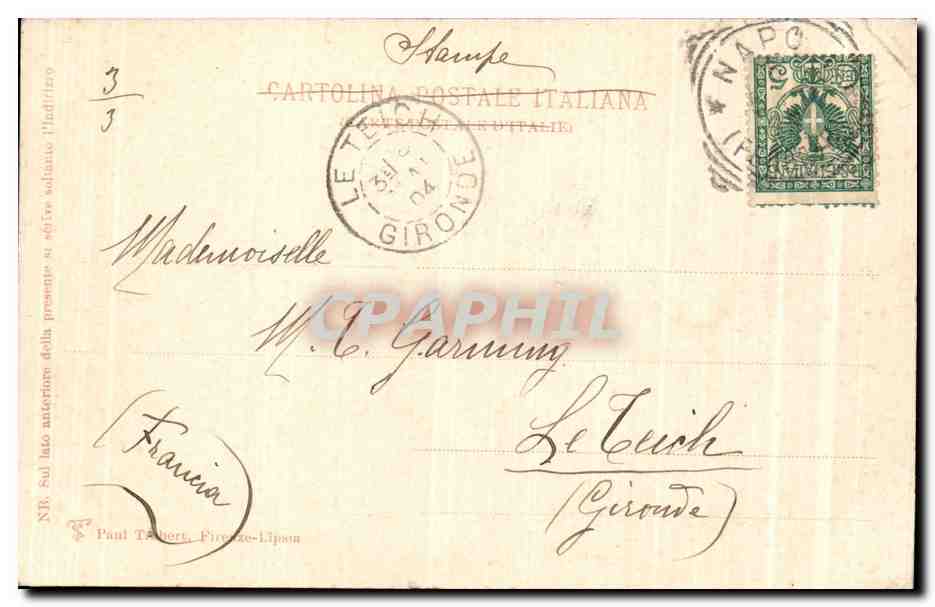 CPA Italie Italia Napoli Porta Capuana — Verso