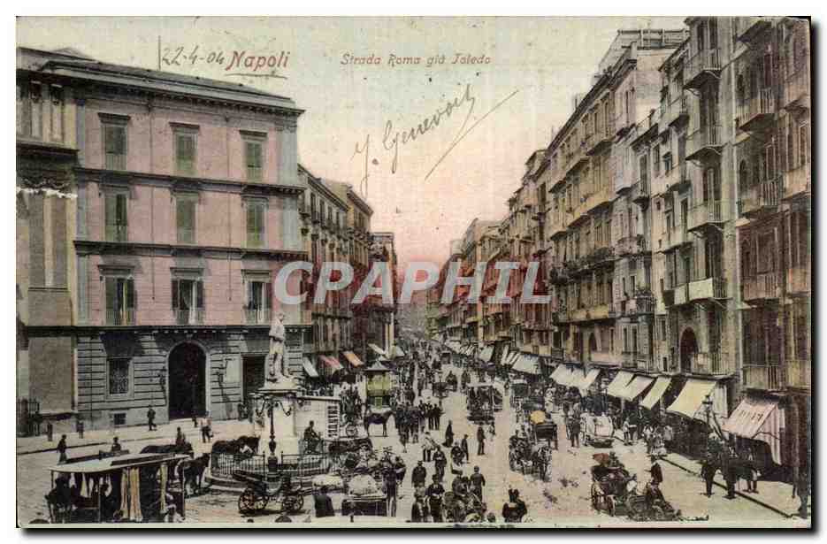 CPA Italie Italia Napoli Strada Roma Gia Toledo