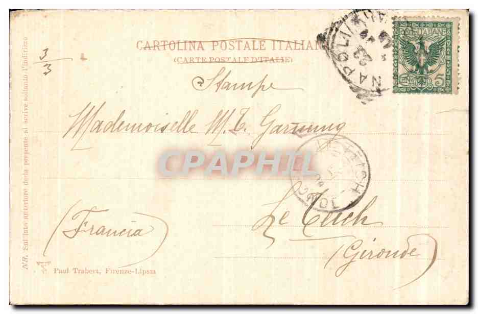 CPA Italie Italia Napoli Strada Roma Gia Toledo — Verso