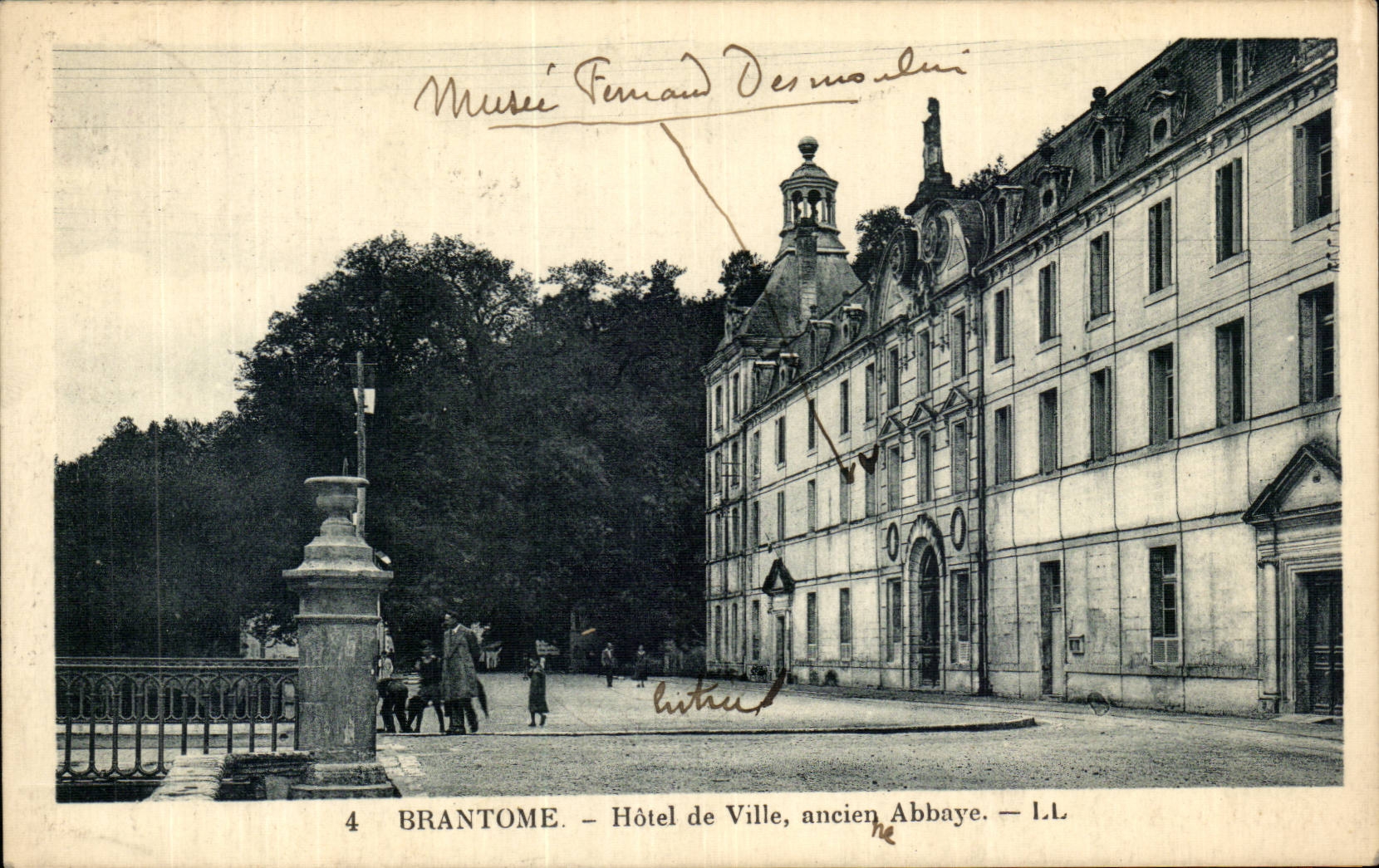 CPA Brantome Hotel de ville ancien abbaye