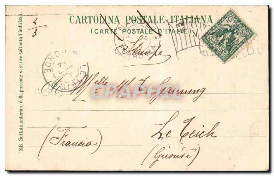 CPA Italie Italia Il palazzo reale Napoli — Verso