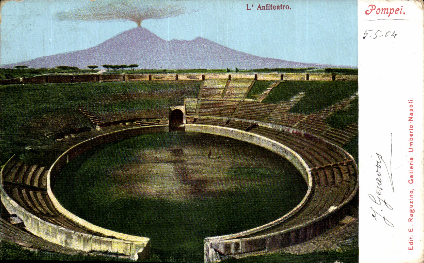 CPA Italie Italia Pompei L'anfiteatro