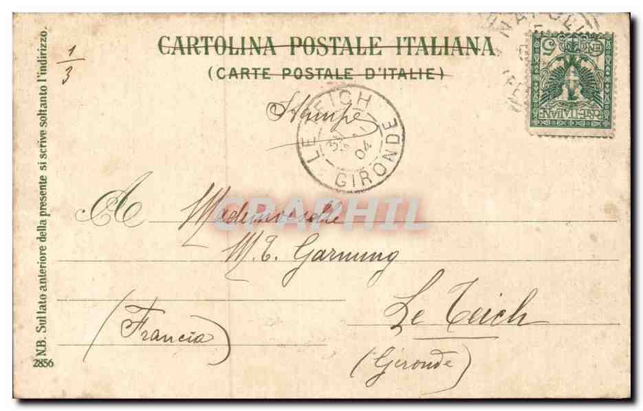 CPA Italie Italia Pompei L'anfiteatro — Rückseite