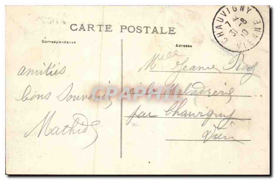 Bordeaux — Allées de Tourny — A.H. 25 — Verso