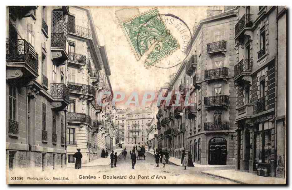 CPA Suisse Geneve Boulevard du pont d'Arve
