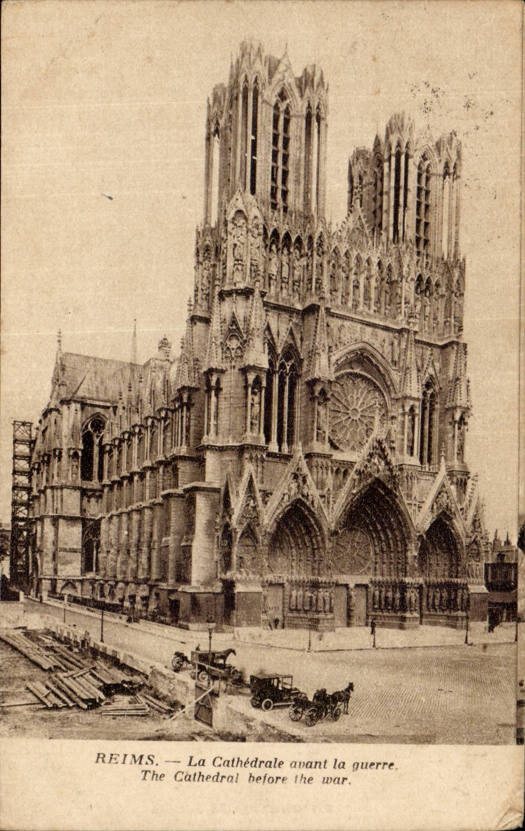 CPA Reims La cathedrale avant la guerre
