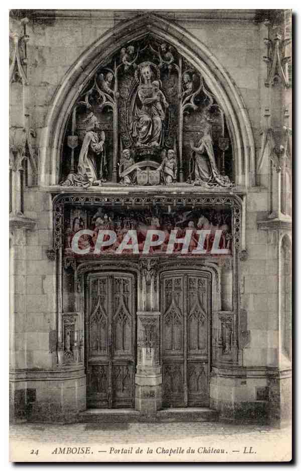 CPA Amboise Portail de la chapelle du chateau