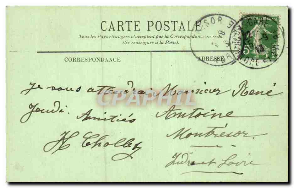 CPA Amboise Portail de la chapelle du chateau — Rückseite