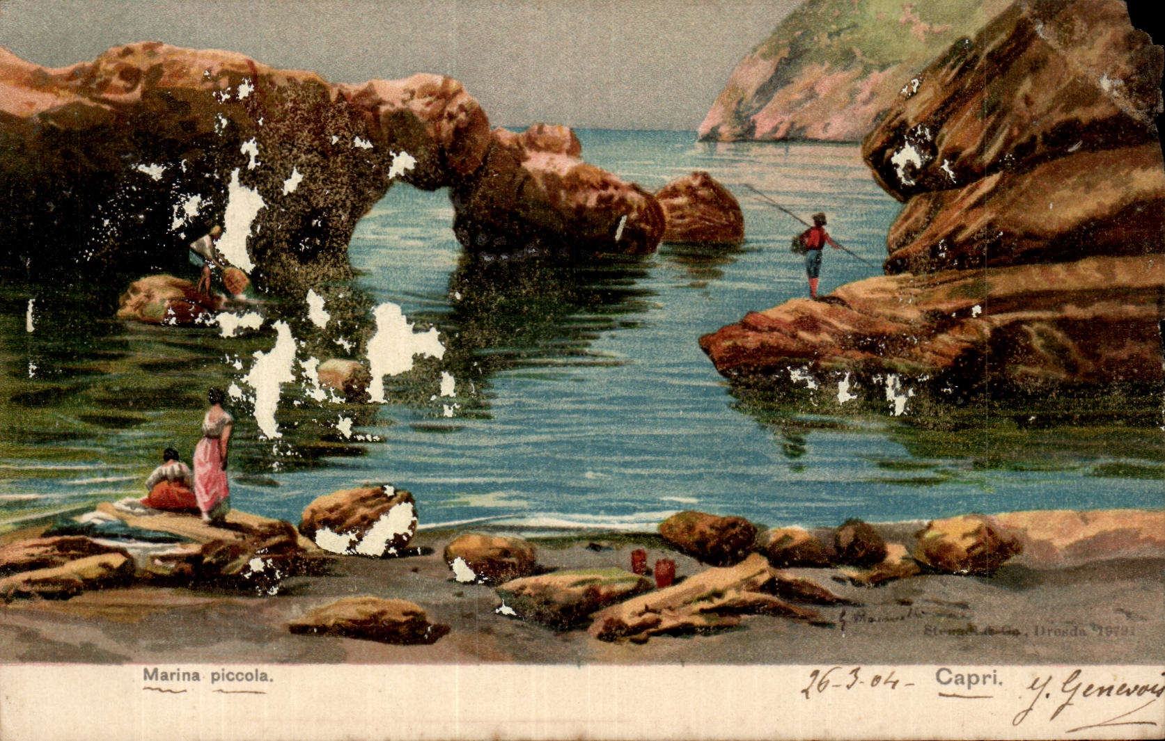 Marina piccola — Capri — Y. Genevoi, 1904