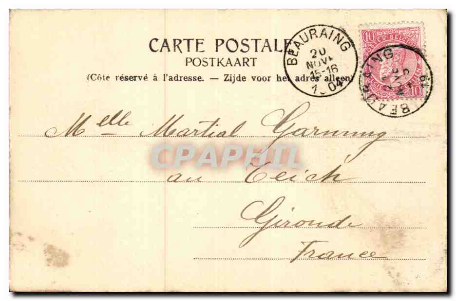 CPA Belgique Belgie Les bords de la Semois La cuisine — Rückseite