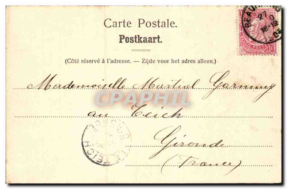 CPA Belgique Belgie Florenville La Semois Pecheurs — Back