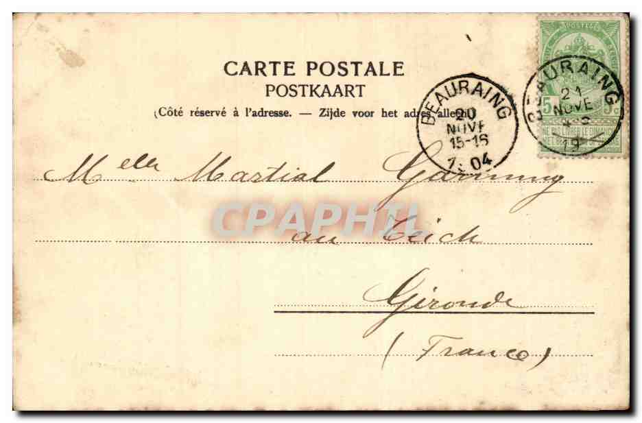 CPA Belgique Belgie Bouillon Le chateau — Rückseite